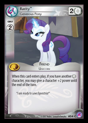 Rarity, Generous Pony